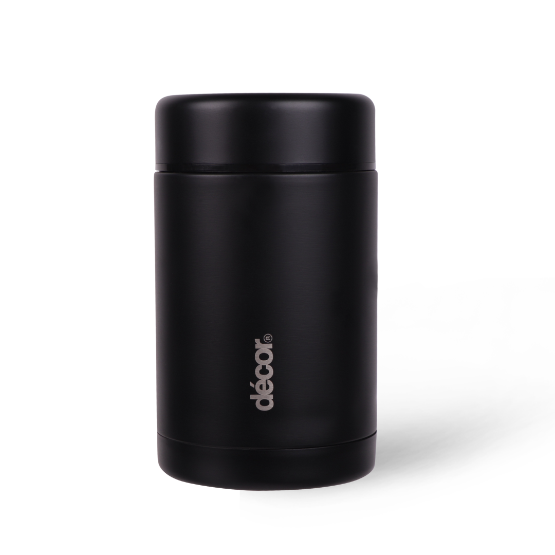 Insulated Double Wall Food Flask, Black, 520ml