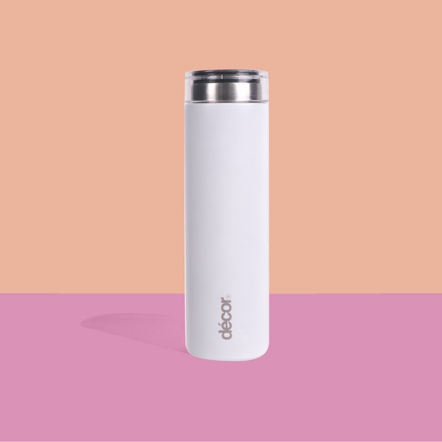 Insulated Double Wall Thermal Flask, White, 300ml