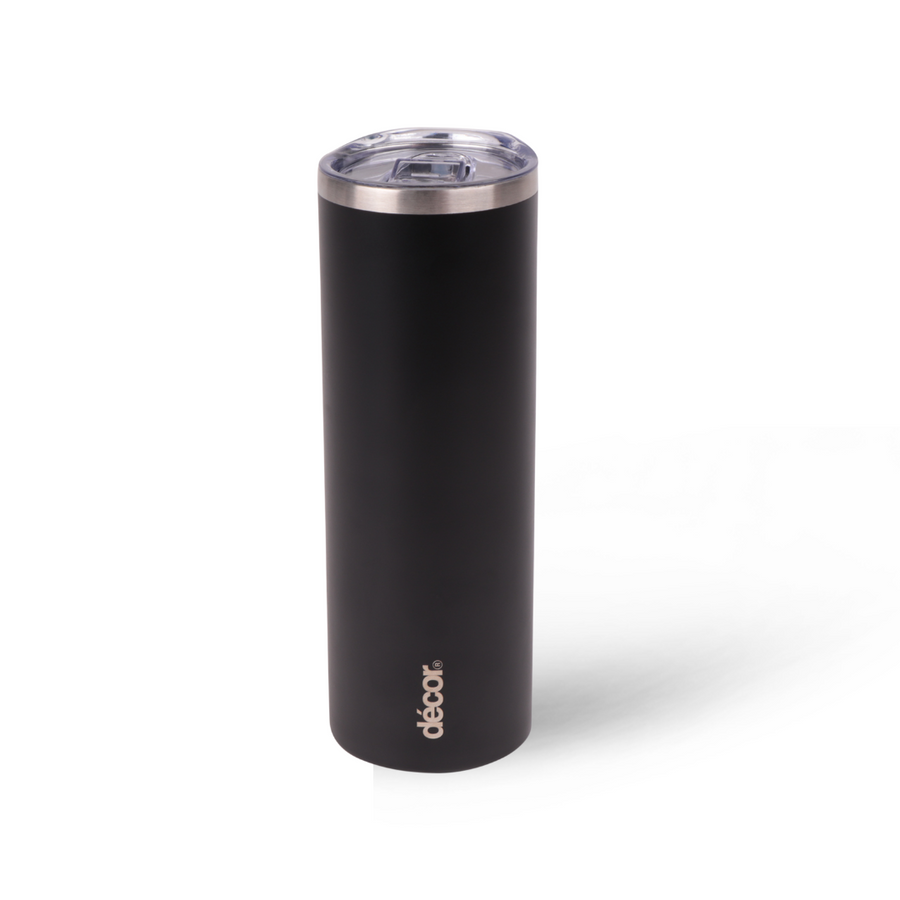 Insulated Double Wall Stainless Steel Tumbler, Black, 600ml