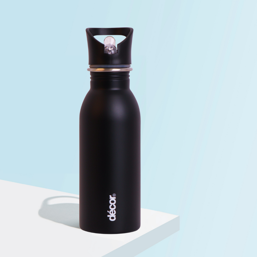 Snap n Seal Stainless Steel Bottle, Black, 500ml