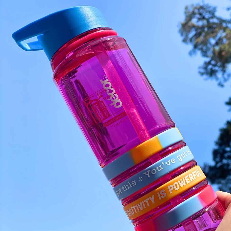 Quad Bands Tritan Bottle, Pink 750ml