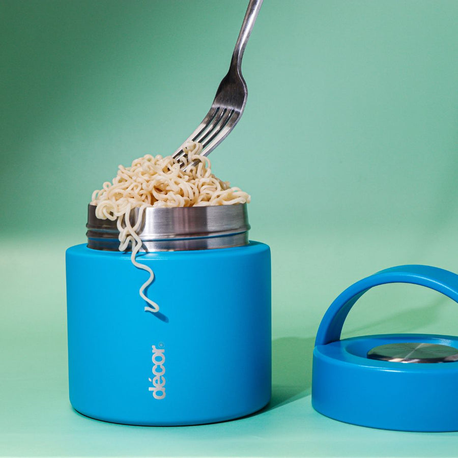 Insulated Double Wall Food Flask, Turquoise, 600ml