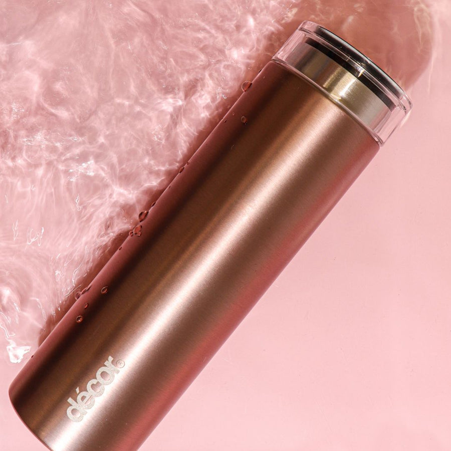 Insulated Double Wall Thermal Flask, Rose Gold, 300ml