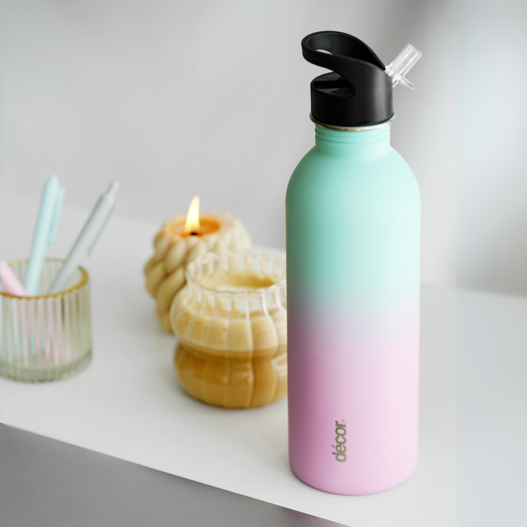 Snap n Seal Stainless Steel Bottle, Ombre, 1L