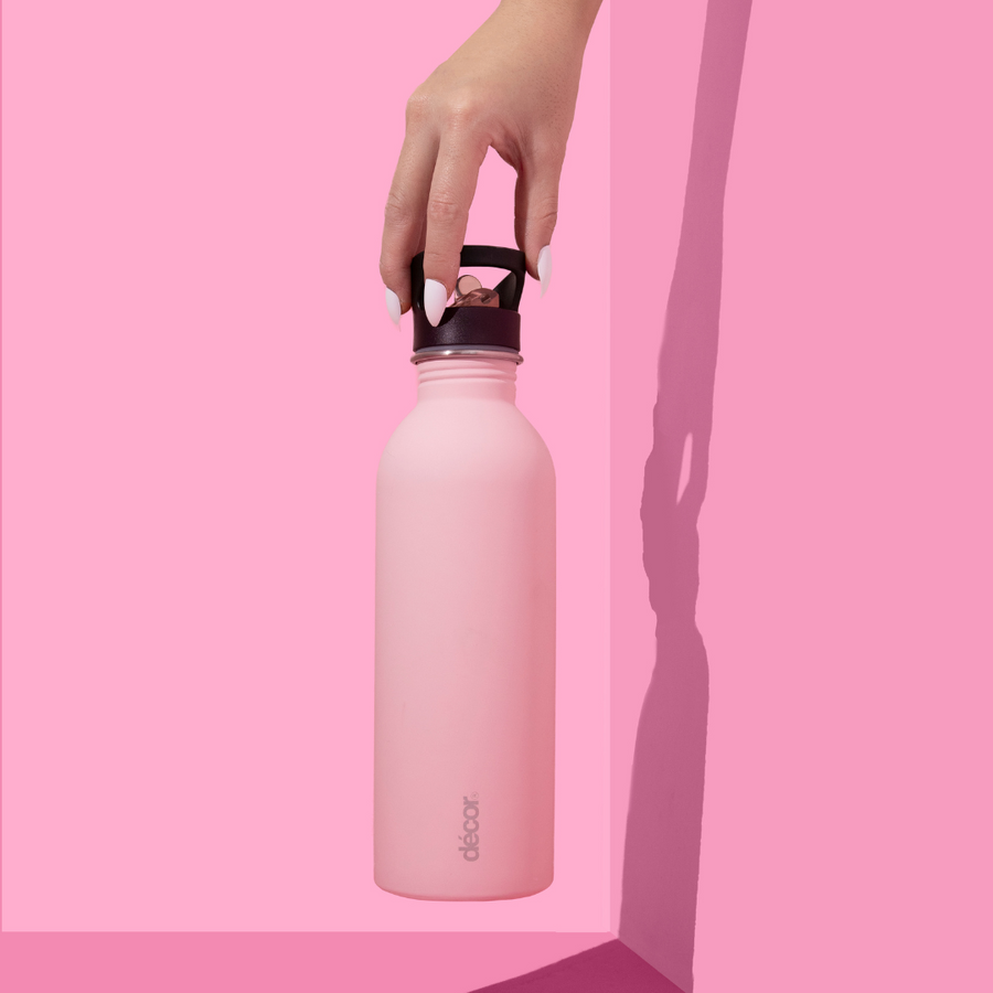 Snap n Seal Stainless Steel Bottle, Pink, 1L
