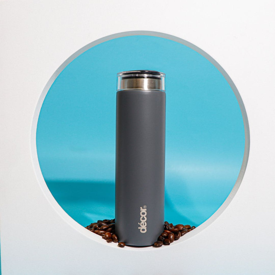 Insulated Double Wall Thermal Flask, Graphite, 300ml