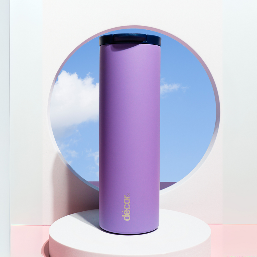 Double Wall Stainless Steel Coffee Flask,Lavender, 450ml
