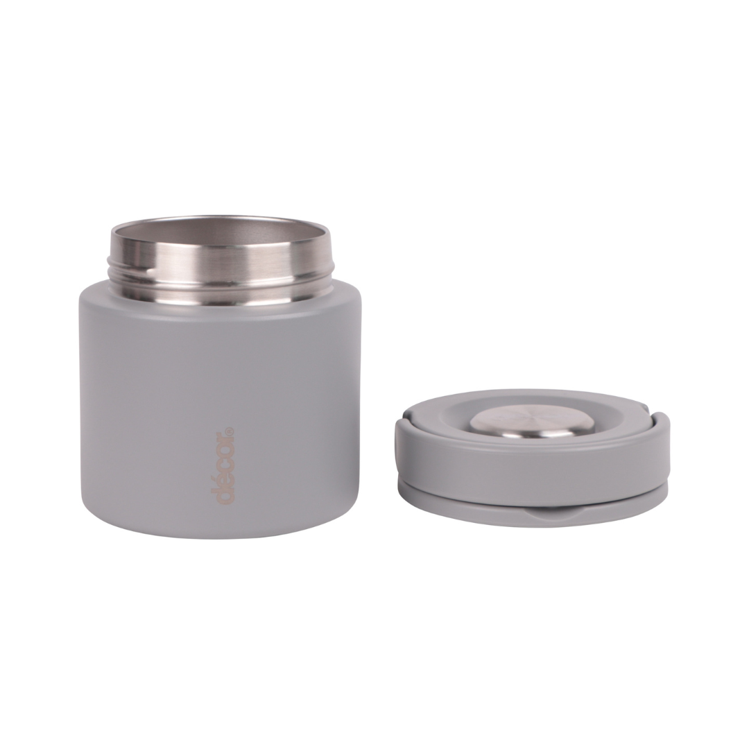 Insulated Double Wall Food Flask, Grey, 600ml